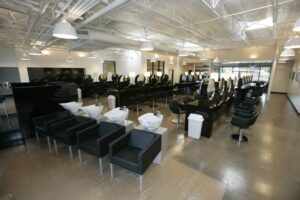 The Avenue Five Institute salon while it is emply.