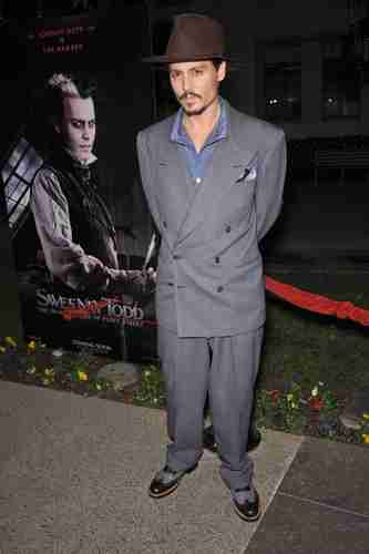 Johnny Depp at a Sweeney Todd event.