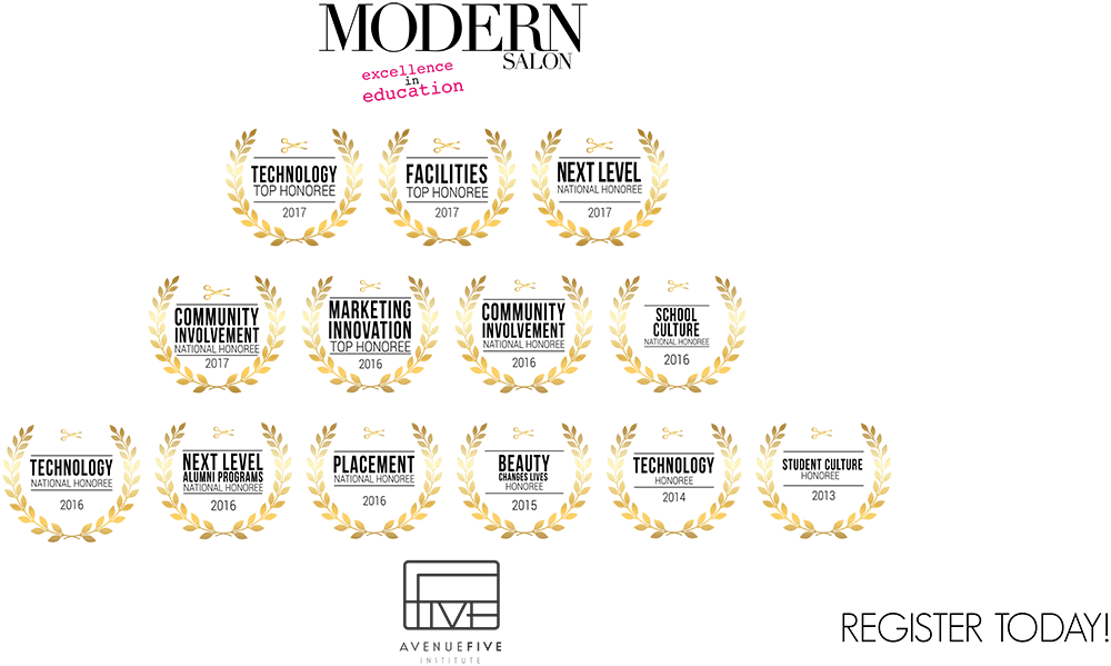 Modern Salon earned Badges for marketing innovation, community involvement, technology, and more.