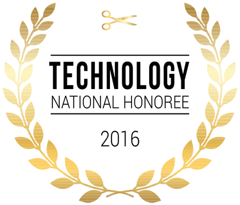 award badge Technology National Honoree 2016