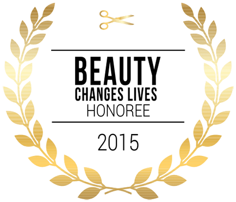 award badge Beauty Changes Lives Honoree 2015
