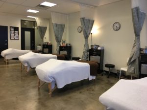 Student spa at massage therapy school in Austin, Avenue Five Institute