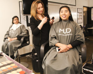 Cosmetology vs Makeup artist: students at work in MUD makeup program