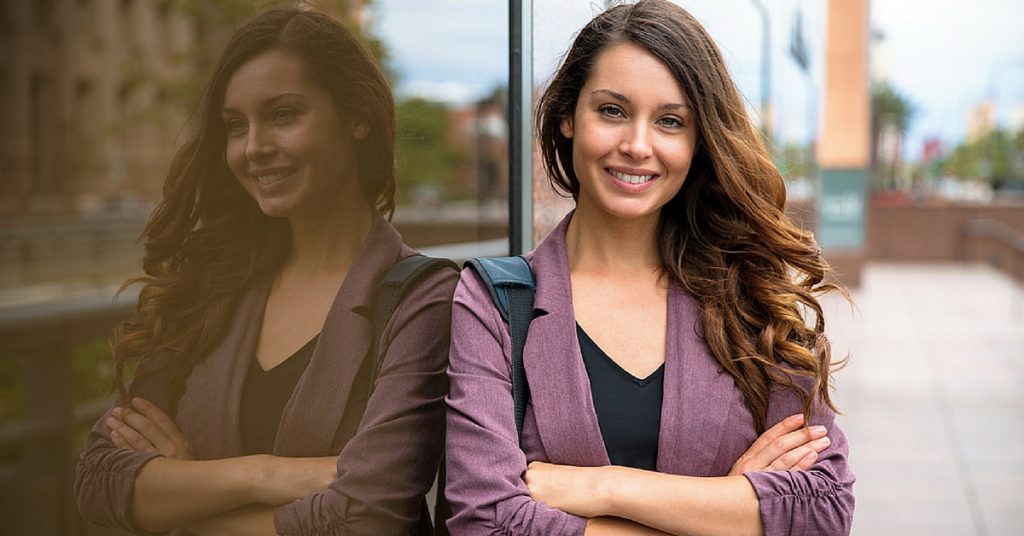 a female student posing