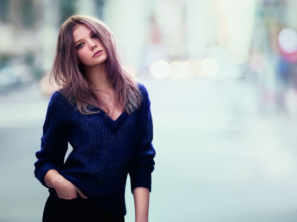a model posing in the city