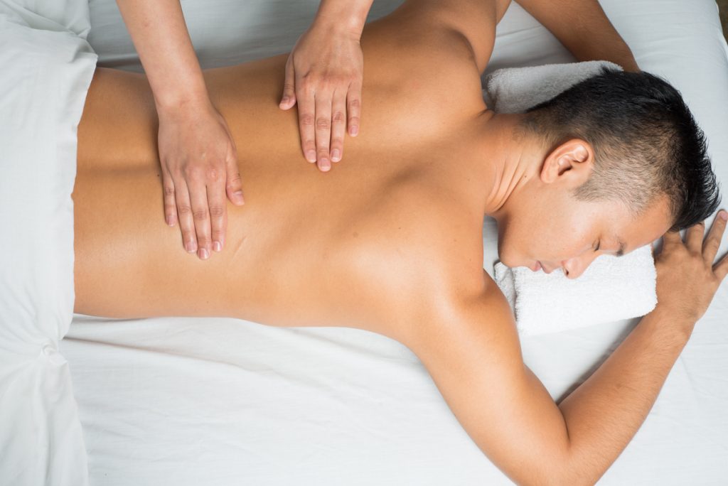 a man getting a massage