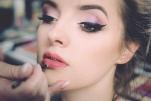 a woman getting a makeover