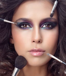 a model with fresh makeup posing
