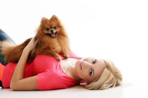 A woman and her dog