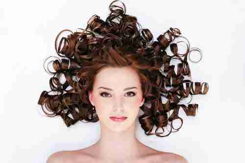 A woman with curly hair