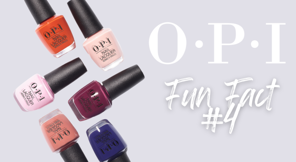 6 OPI nail polishes laying next to each other.