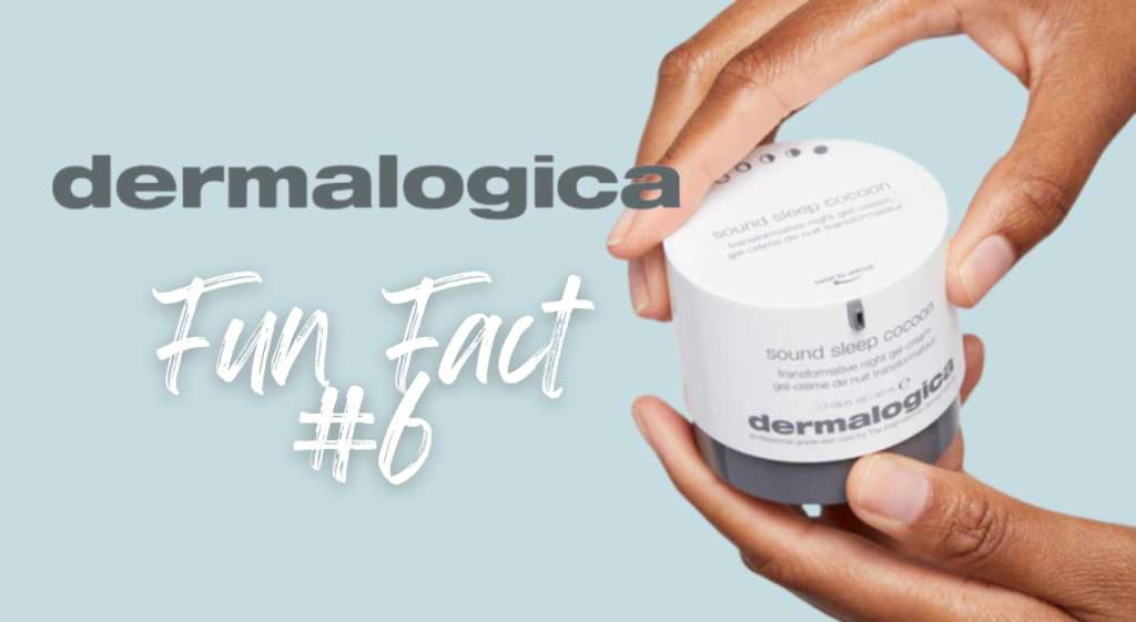 Image with the text "Fun Fact," highlighting unique aspects of Dermalogica in partnership with Avenue Five Institute.