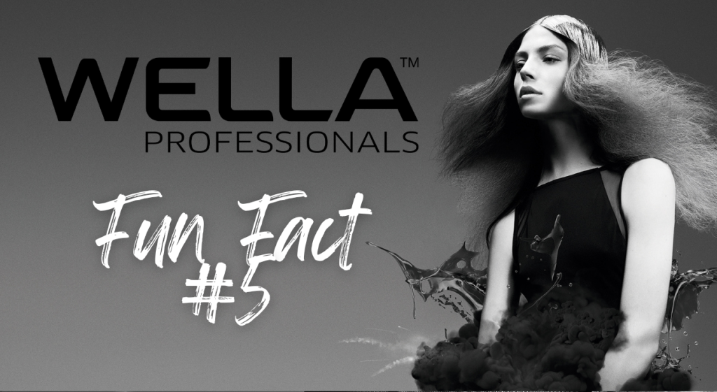 black and white picure of a model in a black dress with sleek and frizzy hair.